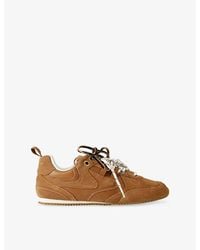 Kurt Geiger - Suede Slim Runner Sneakers - Lyst