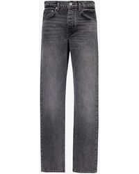 FRAME - Faded-wash Straight-leg Regular-fit Denim Jeans - Lyst
