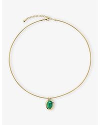 Monica Vinader - Odyssey 18Ct Vermeil-Plated 925 Sterling And Onyx Pendant Necklace - Lyst