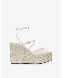 Jimmy Choo - Nyra 100 Leather Espadrilles - Lyst