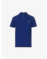 Polo Ralph Lauren - Short-Sleeved Logo-Embroidered Custom-Fit Cotton-Piqué Polo Shirt - Lyst