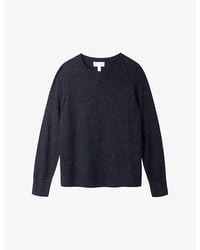 The White Company - Round-Neck Long-Sleeve Cotton-Blend Jumper - Lyst