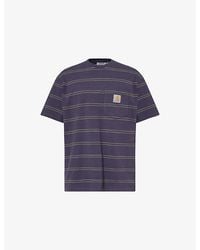 Carhartt - Bert Striped Pocket Stretch-Cotton T-Shirt - Lyst