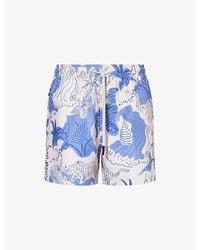 Oas - Mystea Logo-Tab Swim Shorts - Lyst