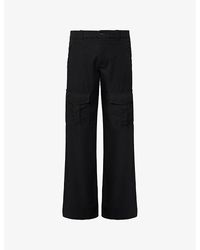 McQueen - Patch-Pocket Low-Rise Wool Cargo Trousers - Lyst