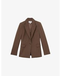 Reiss - Gabi Single-Breasted Stretch-Woven Blazer - Lyst