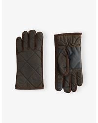 Barbour - Westerdale Quilted Waxed-Cotton Gloves - Lyst