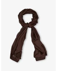 Phase Eight - Satin-Trim Woven Scarf - Lyst