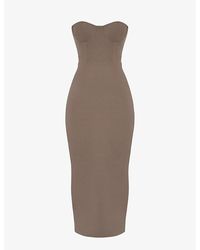 House Of Cb - Lucia Corseted Stretch-woven Maxi Dress - Lyst