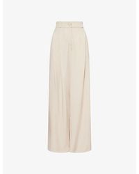 Rebirth - Wide-Leg Mid-Rise Woven Trousers - Lyst