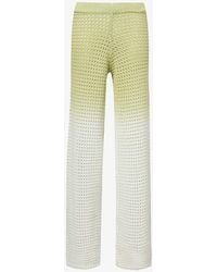 Daily Paper - Adaeze -pattern Cotton-blend Knitted Trousers - Lyst