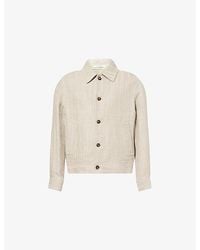 GANT - Button-Through Washed Linen Jacket - Lyst