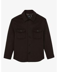 Reiss - Liam Patch-Pocket Wool-Blend Overshirt - Lyst