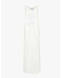 Telfar - Ringer Brand-Patch Sleeveless Mesh Maxi Dress - Lyst