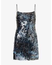 STAUD - Sur Sequin Paillette Mini Dress - Lyst
