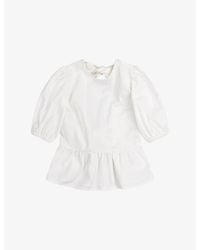 OMNES - Tiana Puff-Sleeve Cotton Top - Lyst