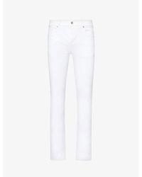 7 For All Mankind - Slimmy Brand-patch Slim-fit Straight-leg Stretch-denim Jeans - Lyst