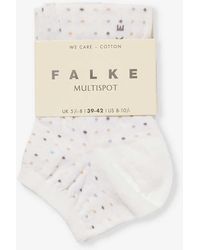 FALKE - Multi-spot Ankle-rise Stretch-cotton Blend Socks - Lyst