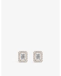 Messika - Joy Small 0.15Ct 18Ct- And Emerald-Cut 0.40Ct Diamond Earrings - Lyst