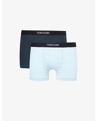 Tom Ford - Logo-waistband Pack Of Two Stretch-cotton Boxer - Lyst