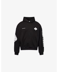 The Couture Club - Motion Blurred-Emblem Cotton-Jersey Hoodie - Lyst