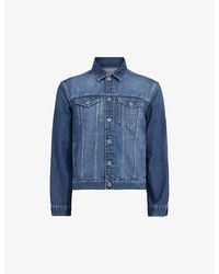 AllSaints - Hebden Long-sleeve Regular-fit Organic-cotton Denim Jacket X - Lyst