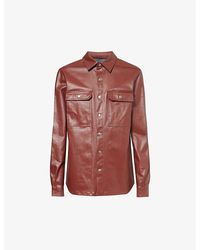 Rick Owens - Brand-embellished Strap Regular-fit Coated Cotton-blend Overshirt - Lyst