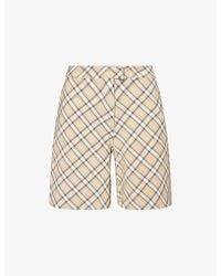 House Of Sunny - Sloane Check-Print Stretch-Woven Shorts - Lyst