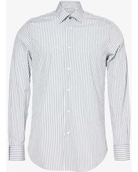 Paul Smith - Striped Slim-fit Cotton Shirt - Lyst