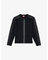 DIESEL - K-Matty Zipped Cotton-Knit Cardigan - Lyst