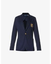 Polo Ralph Lauren - Padded-shoulders Cotton-blend Jacket - Lyst
