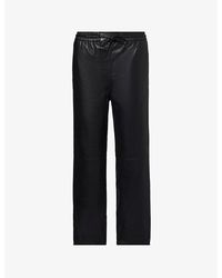 Yves Salomon - Straight-leg Relaxed-fit Mid-rise Leather Trousers - Lyst