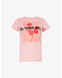 Bella Freud - Glamorama Graphic-print Organic Cotton-jersey T-shirt - Lyst