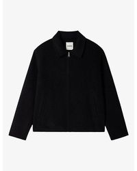 Sandro - Collared Zip-Up Wool -Blend Jacket - Lyst