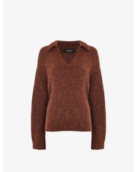 Whistles - Relaxed-Fit V-Neck Alpaca-Blend Jumper - Lyst