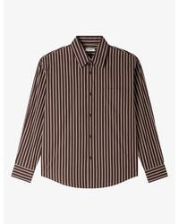 Sandro - Striped Long-Sleeved Cotton Shirt - Lyst