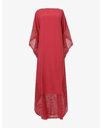 eem - Laser Cut Woven Kaftan Dress - Lyst