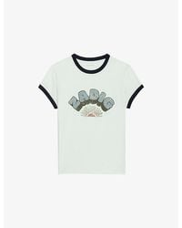 Zadig & Voltaire - Branded-Print Short-Sleeved Cotton-Jersey T-Shirt - Lyst