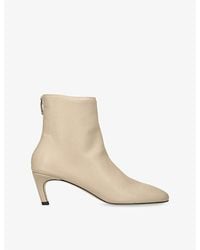 TOTEME - Soft Leather Heeled Ankle Boots - Lyst