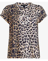 AllSaints - Tiepo Anna Leopard Print Organic-cotton T-shirt - Lyst