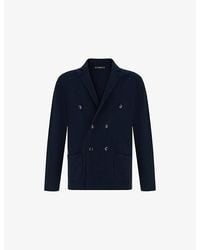 BOGGI - Double-Breasted Knitted Cotton Jacket - Lyst