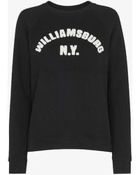 Whistles - Williamsburg Logo-embroidered Long-sleeve Cotton Sweatshirt - Lyst