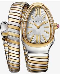 BVLGARI - Unisex Br858992 Serpenti Tubogas 18ct Yellow-gold, Stainless Steel And Brilliant-cut Diamond Quartz Watch - Lyst