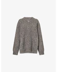 Maison Margiela - V-Neck Oversized-Fit Virgin-Wool Jumper - Lyst