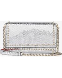 Christian Louboutin - Paloma Snake-embossed Leather Clutch Bag - Lyst