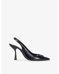 The Kooples - Bow-Embellished Slingback-Strap Leather Heels - Lyst