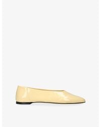 TOTEME - Slip Patent-Leather Ballet Flats - Lyst