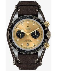 Tudor - M79363n-0008 Black Bay Chrono S&g Stainless-steel And Yellow-gold Automatic Watch - Lyst