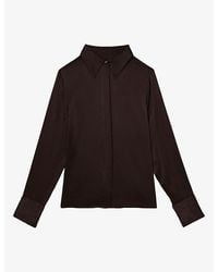 Reiss - Ameira Concealed-Placket Silk Shirt - Lyst