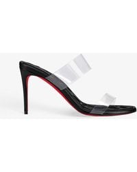 Christian Louboutin - Just Loubi 85 Patent-leather And Pvc Sandals - Lyst